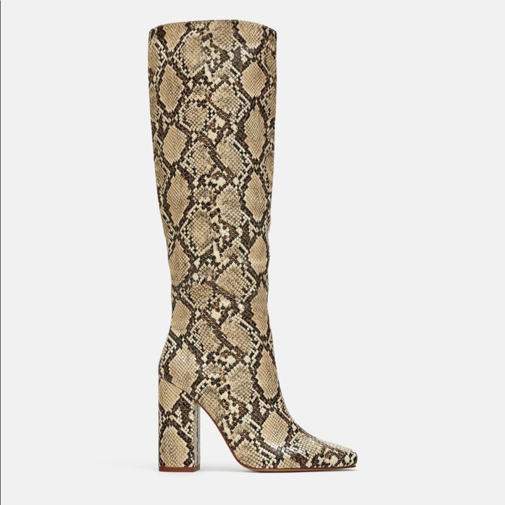COPY - Animal print knee high boots